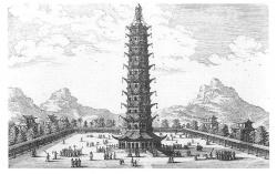  Ил.129. &laquo;Фарфоровая пагода&raquo; в Нанкине. Гравюра на меди. Аугсбург, 1688 [39,&nbsp; с. 34]. 