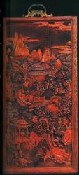 Панно. Красный лак, резьба. Эпоха Цин, период Цянь-лун (1736-1795)