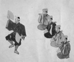 Illustration 1: <em>Nubui kuduchi. </em>Détail de «Ryûkyûjin zagaku no zu» – p. n° 1 – (Fond du Musée Eisei)