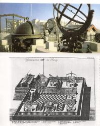  Рис.3. Обсерватория в Пекине. Гравюра на меди из книги иезуита Ж.-Б. дю Альде (1749)&nbsp; и современный фотоснимок (выше). 