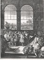  Рис.5 Людовик XIV посещает Королевскую Академию наук. Гравюра на меди. Франция, около 1700 г. 