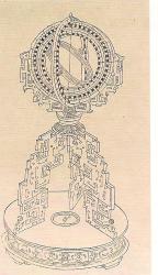 Ил.75. Слева: Гравюра с изображением астрономической проекции для определения небесного экватора из сборника  Хуанчао лици туши &nbsp;&nbsp; [158, т. 3]. 