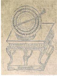  Ил.77. Справа: Гравюра с изображением лунных часов из сборника  Хуанчао лици туши &nbsp;&nbsp; [158, т. 3]. 