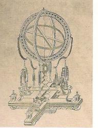  Ил.80. Слева: Гравюра с изображением солнечно-лунно-звездного угломерного круга из сборника  Хуанчао лици туши  [158, т. 3]. 