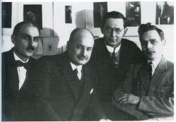 Н.И. Конрад, В.М. Алексеев, Ю.К. Щуцкий, Б.А. Васильев (слева направо)